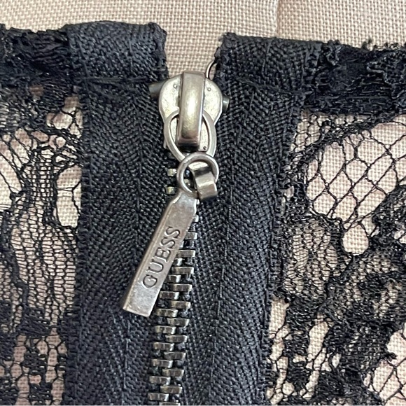 GUESS Black Lace Peplum Top - Picture 5 of 8